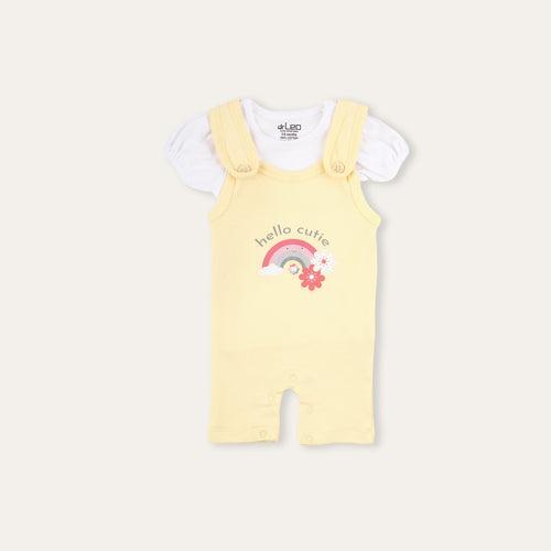 Dr Leo Kidswear Full Sleeve Dungaree- Yellow