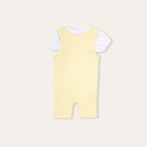 Dr Leo Kidswear Full Sleeve Dungaree- Yellow