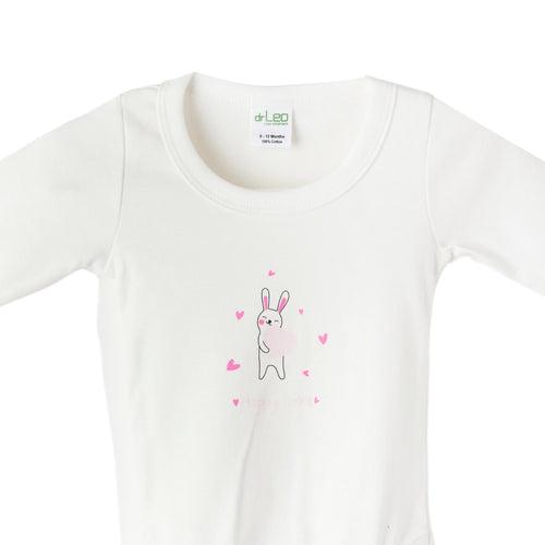 DrLeo Full Sleeve Bodysuit - Happy Love Rabbit Print