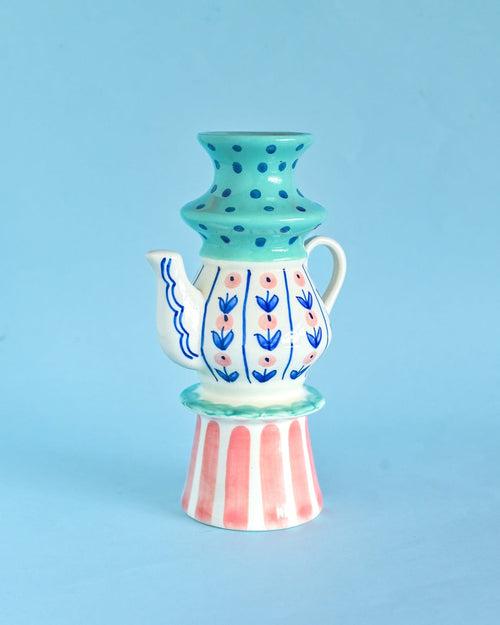 Ava Handpainted Candle Holder