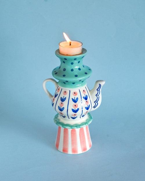 Ava Handpainted Candle Holder