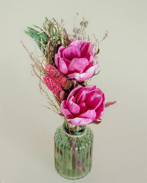 Blooms - Dried Flowers Bouquet in Glass Vase