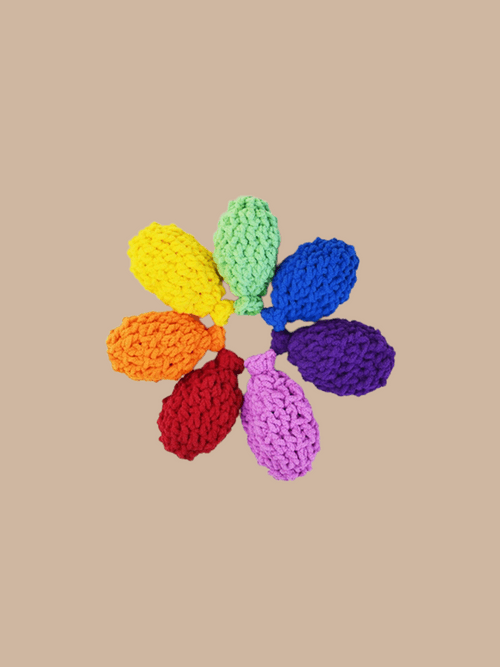 Toyroom Reusable Crochet Water balloons for sensory play Summer fun water play (set of 6 assorted colors)