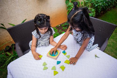 Wooden Fraction Puzzle - (6 layers) Math Aid