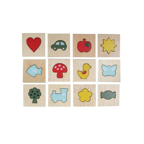 Wooden Feel and Match Sensory Memory Game