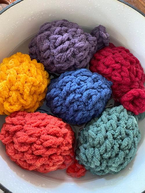 Toyroom Reusable Crochet Water balloons for sensory play Summer fun water play (set of 6 assorted colors)