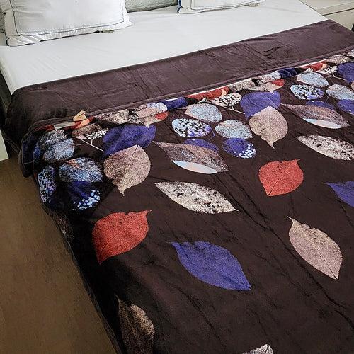 Brown Leaf Print Duvet Cover