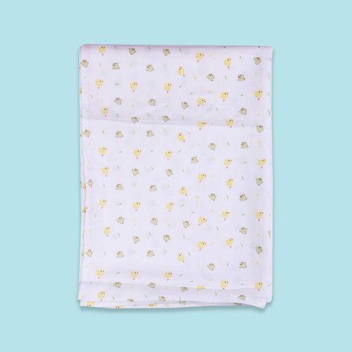 Baby Organic Cotton Bed Sheets, Pillow Covers & Pillow Filler Set - Chirpy Birdie