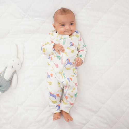 Baby Bamboo Sleepsuit - Birdy Dreams