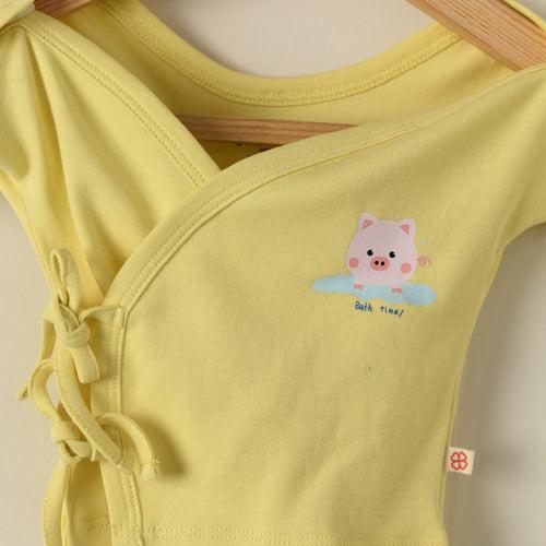 Preemie Baby Organic Cotton Top - Puddle Pond