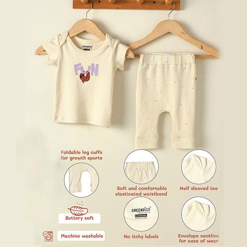 Baby Organic Cotton T-shirt and Pant Set - Hanging Out