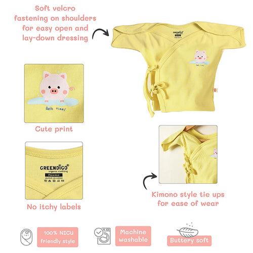 Preemie Baby Organic Cotton Top - Puddle Pond