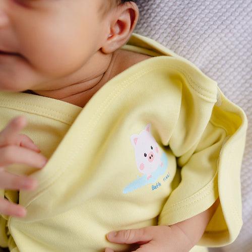 Preemie Baby Organic Cotton Top - Puddle Pond