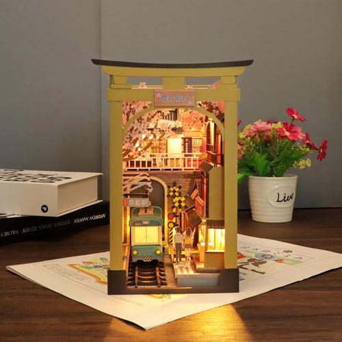 Mythifrost® 3D Book Nook Kit - Unique Wooden Puzzle ( The Sakura Holiday )
