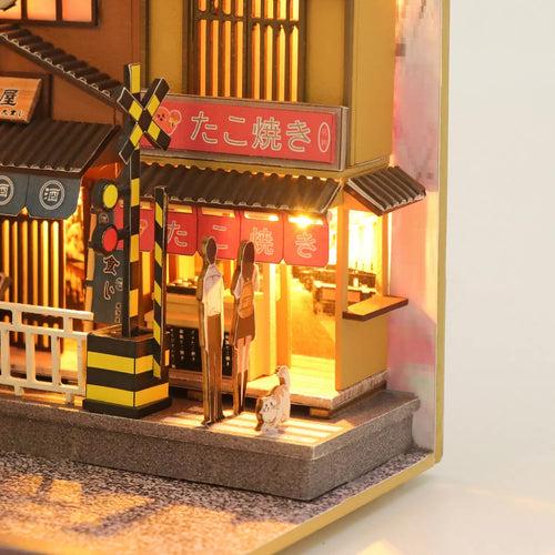 Mythifrost® 3D Book Nook Kit - Unique Wooden Puzzle ( The Sakura Holiday )