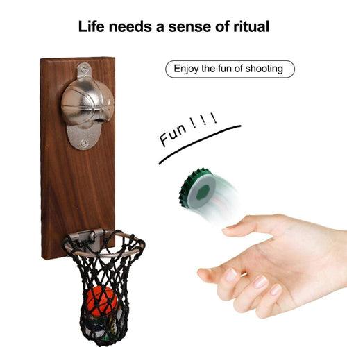 Basketball Bottle Opener - Coolest Wall Mount Beer Bottle Opener