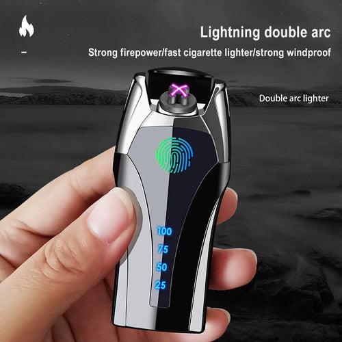 Touchscreen Dual Arc Electric Lighter - Windproof Sensored Lighter