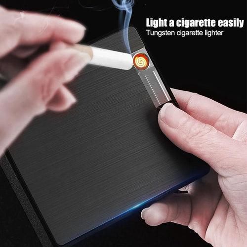 Mafby® Rechargeable Electronic Lighter + 19 pcs Cigarette Case