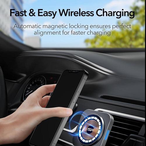 ESR® HaloLock Magnetic Wireless Charger for Car | MagSafe Compatible