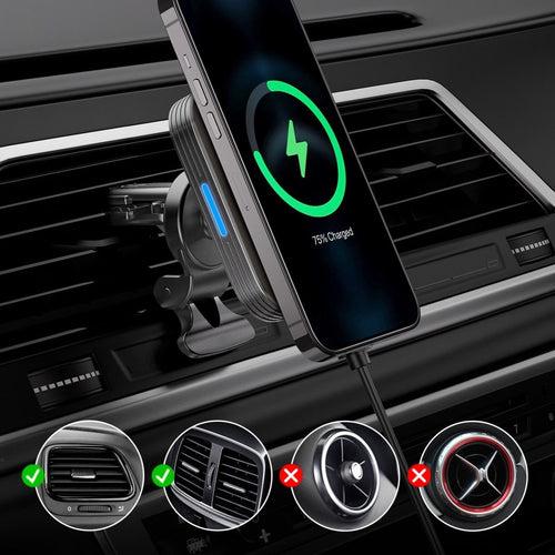 ESR® HaloLock Magnetic Wireless Charger for Car | MagSafe Compatible