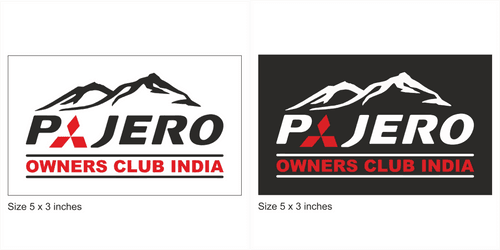 Pajero Owners Club of India Stickers Combo