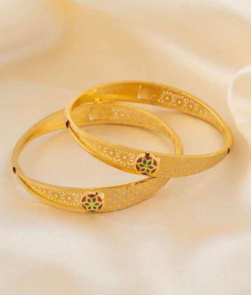 Aaliya Gold Bangles (Set of 2)