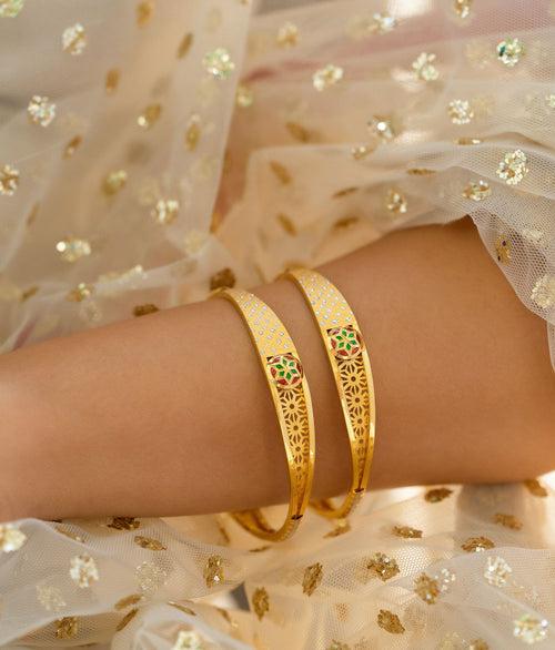 Aaliya Gold Bangles (Set of 2)