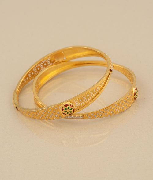 Aaliya Gold Bangles (Set of 2)