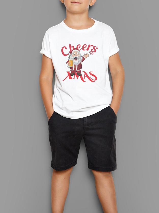 Cheers To X-mas Santa Kids T-shirt