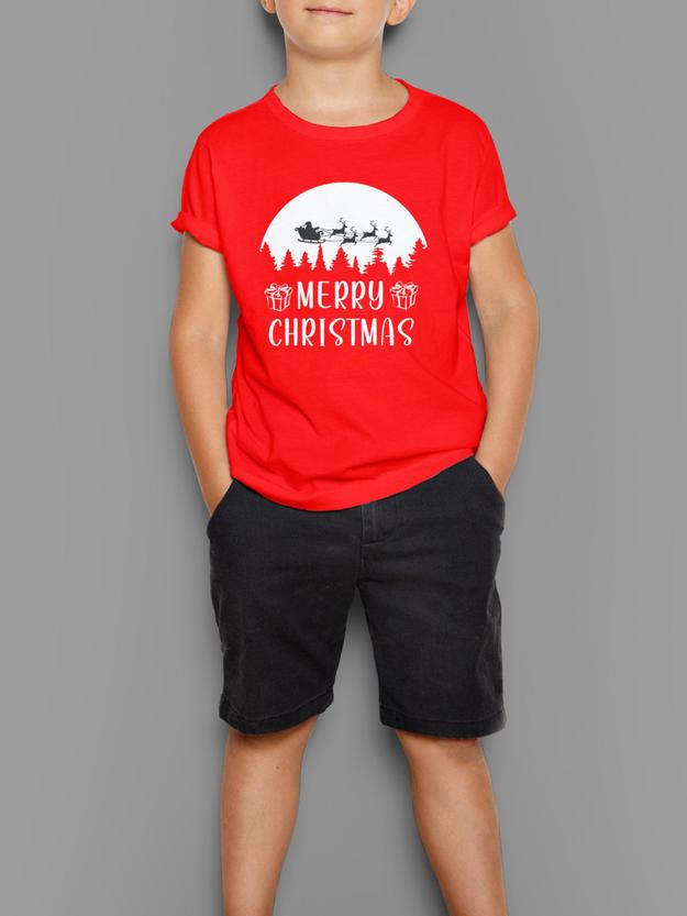 Merry Christmas Santa Gift T-shirt for Kids