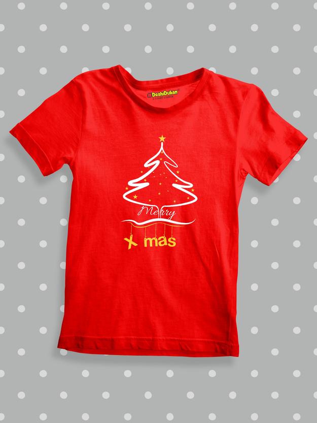 Merry X-Mas Tree Kids T-shirt