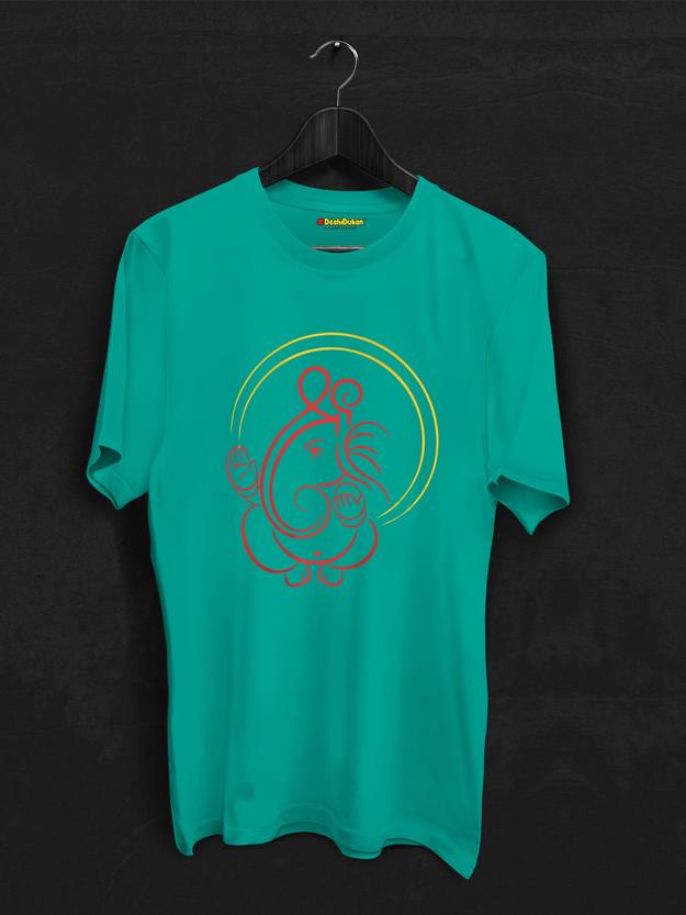 Shree Text Shape Ganpati T-shirt