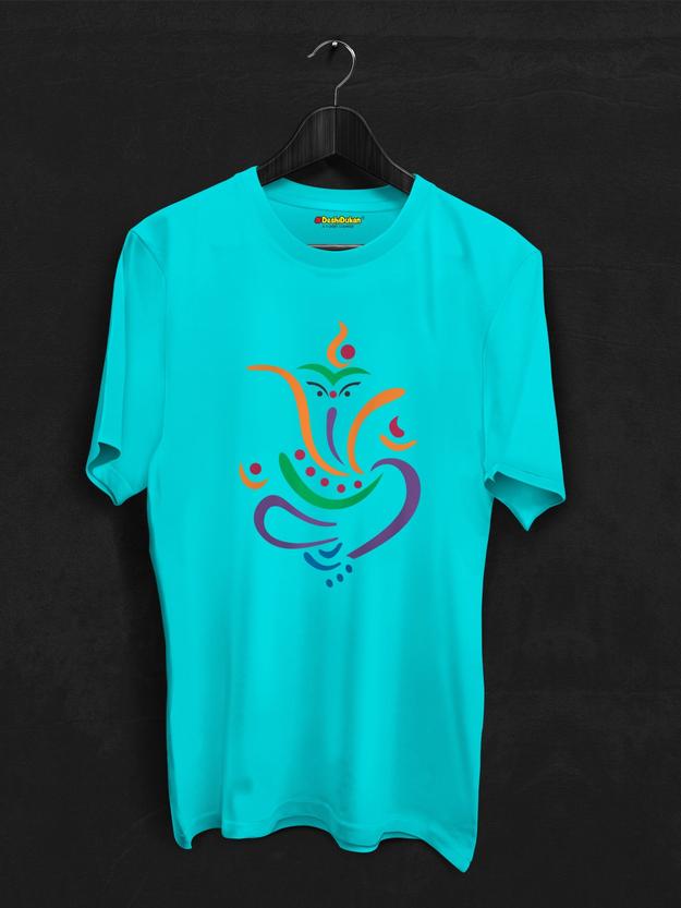 Minimal Line Art Ganpati T-shirt