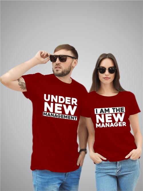 Under new management couple t-shirt pair