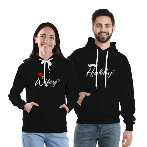 Hubby Wifey Couple Hoodie