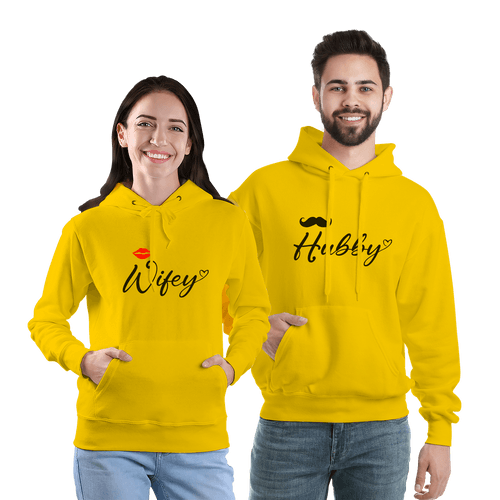 Hubby Wifey Couple Hoodie