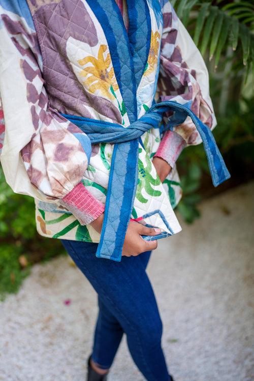 ‘A Dance Through The Dahlias’ Lightly Quilted Jacket