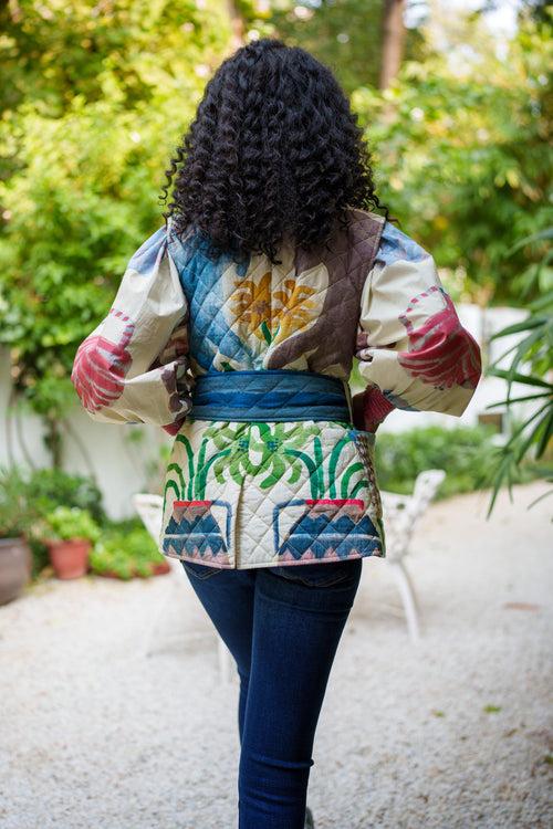 ‘A Dance Through The Dahlias’ Lightly Quilted Jacket