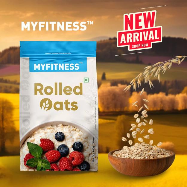 Rolled Oats - Rich in Protein & Fiber (100% Natural Grain)