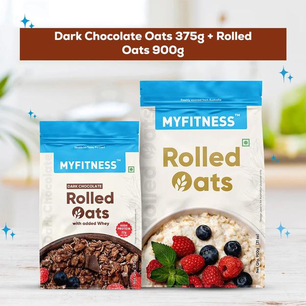 High Protein Dark Chocolate Oats & Rolled Oats