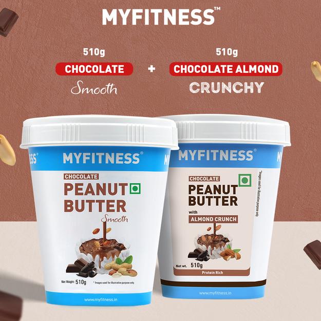 MyFitness Combo - Chocolate Peanut Butter: Smooth & Chocolate Peanut Butter with Almond Crunch