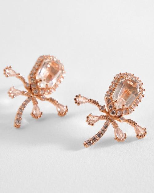 The Faena Mini Stud Earrings in Champagne