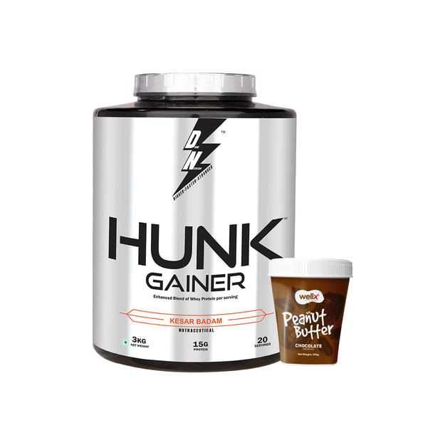 3kg HUNK GAINER & PEANUT BUTTER 500gm