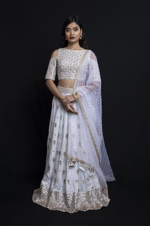 White Arabesque Lehenga