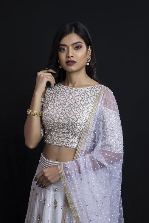 White Arabesque Lehenga