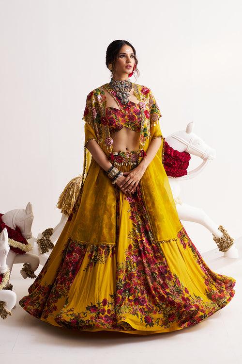 Cape lehenga set