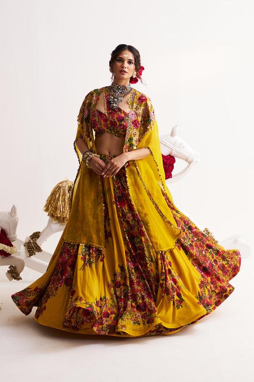 Cape lehenga set