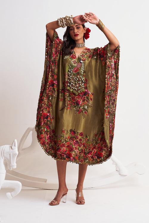 V neck kaftan