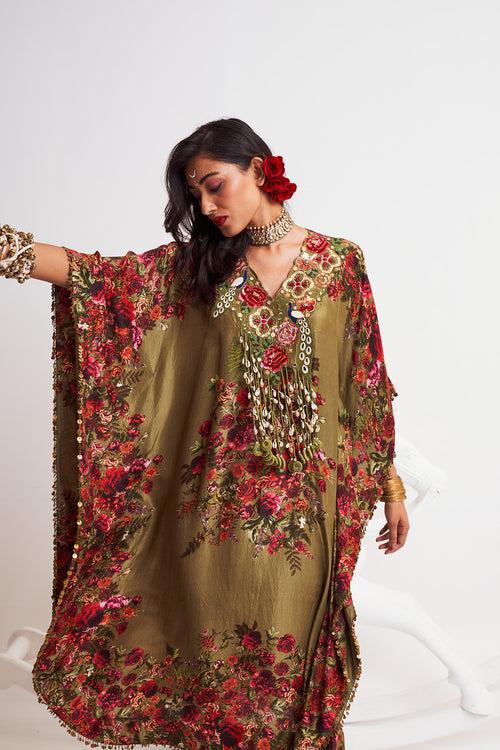 V neck kaftan