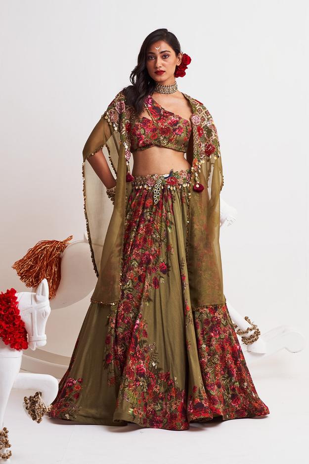 Cape lehenga set